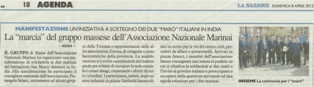 Articolo apparso sulla Nazione di Massa il giorno 08 aprile 2012.  